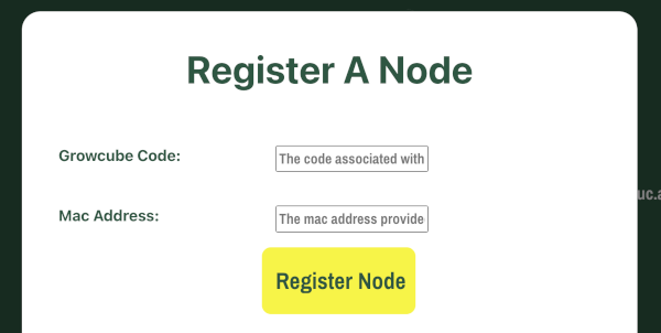 Node registration